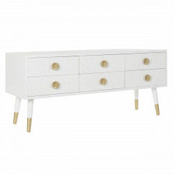 Meubles de télévision DKD Home Decor Blanc Doré Sapin Bois MDF 120 x 42 x 54 cm