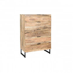 Cajonera DKD Home Decor Negro Natural Metal Madera de mango Alpino 80 x 40 x...