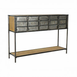 Consola DKD Home Decor Marrón Negro Metalizado Metal Abeto 129,5 x 34 x 88 cm