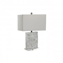 Bureaulamp DKD Home Decor 40 x 23 x 62 cm Grijs Wit 220 V Acryl 60 W