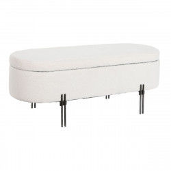 Banqueta DKD Home Decor Blanco Metal 120 x 40 x 45 cm