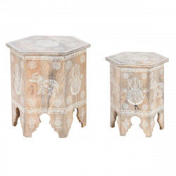 Set di 2 tavoli DKD Home Decor Naturale 48 x 41,5 x 49 cm