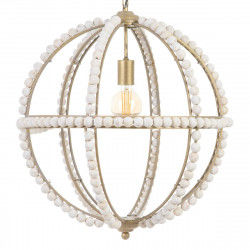 Ceiling Light 54 x 54 x 54 cm Metal Wood White