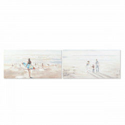 Cadre DKD Home Decor Plage 120 x 3,7 x 60 cm (2 Unités)