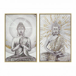 Quadro DKD Home Decor Buddha Orientale 80 x 4 x 120 cm (2 Unità)