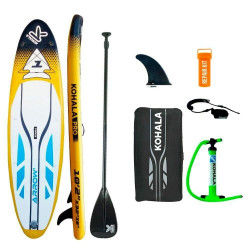 Planche de Paddle Surf Gonflable avec Accessoires Kohala Arrow 1 Jaune (310 x...