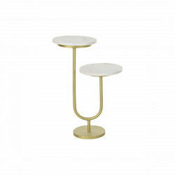 Bijzettafel DKD Home Decor Gouden Metaal Marmer 45 x 27 x 63 cm