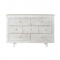 Cassettiera DKD Home Decor Bianco Multicolore Metallo Legno di mango Indiano...