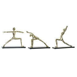 Decoratieve figuren DKD Home Decor 33 x 10 x 35 cm Zwart Gouden Indiaas Yoga...