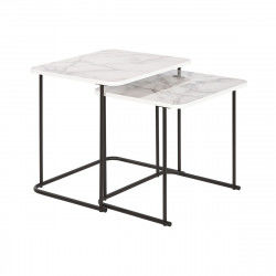 Set di 2 tavoli DKD Home Decor Bianco Nero 51 x 43 x 49 cm