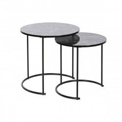 Jeu de 2 tables DKD Home Decor Noir 50 x 50 x 49 cm