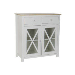 Cajonera DKD Home Decor S3022229 Blanco Natural Cristal Álamo Cottage 80 x 40...