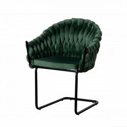 Chaise de Salle à Manger 65 x 55 x 82 cm Noir Vert