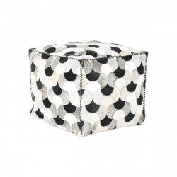 Pouf DKD Home Decor Blanc Noir 45 x 45 x 40 cm