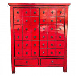 Caisson à Tiroirs DKD Home Decor Rouge Bois Oriental Laqué 102 x 42 x 120 cm