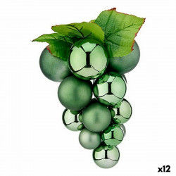 Christmas Bauble Grapes Medium Green Plastic 19 x 28 x 19 cm (12 Units)