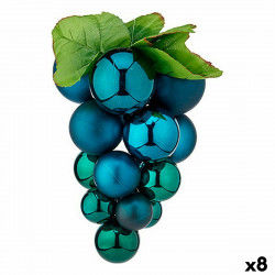 Christmas Bauble Grapes Large Blue Plastic 22 x 33 x 22 cm (8 Units)