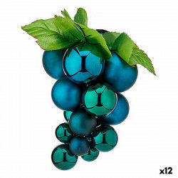 Bola de Navidad Uvas Mediano Azul Plástico 18 x 18 x 28 cm (12 Unidades)