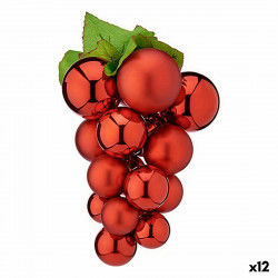 Christmas Bauble Grapes Medium Red Plastic 18 x 18 x 28 cm (12 Units)