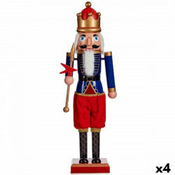 Figura Decorativa Cascanueces Azul Rojo Plástico 16,5 x 60 x 13,5 cm (4...