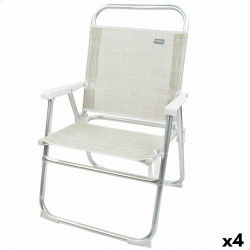 Chaise Pliante Aktive Ibiza Beige 48 x 88 x 50 cm (4 Unités)