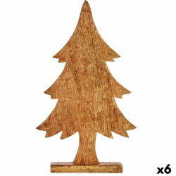 Decoratieve figuren Kerstboom Gouden Hout 5,1 x 49,5 x 25,5 cm (6 Stuks)