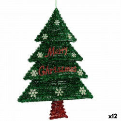 Decorazione Natalizia Ciondolo Albero di Natale Tinsel Luce LED Rosso Verde...