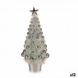 Decoratieve figuren Kerstboom Zilverkleurig Polypropyleen PET 16 x 37,5 x 16...