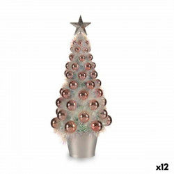 Figura Decorativa Árbol de Navidad Rosa Polipropileno PET 16 x 37,5 x 16 cm...