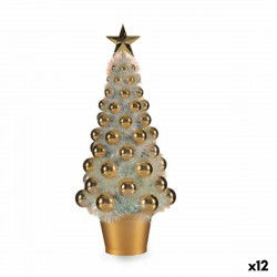 Figura Decorativa Árbol de Navidad Dorado Polipropileno PET 16 x 37,5 x 16 cm...