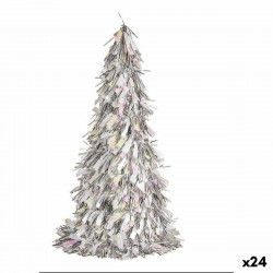 Decorative Figure Christmas Tree Tinsel Silver polypropylene PET 24 x 46 x 24...