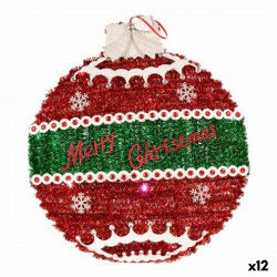 Christmas bauble Pendant Christmas Bauble Tinsel LED Light White Red...