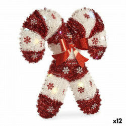 Figurine Décorative Sucre d'Orge guirlande Lumière LED Blanc Rouge...