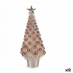 Decoratieve figuren Kerstboom Roze Polypropyleen PET 21,5 x 51 x 21,5 cm (12...