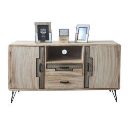 Sideboard DKD Home Decor Metal Paolownia wood (120 x 41 x 65 cm)