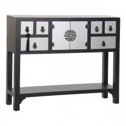 Console DKD Home Decor Noir Multicouleur Argenté Sapin Bois MDF 95 x 24 x 79 cm