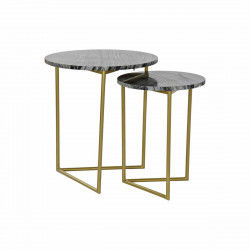 2nd-Set Tischchen DKD Home Decor Schwarz Gold 40 x 40 x 45 cm