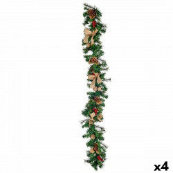 Kerstkrans Tak Rood Groen 22 x 10 x 176 cm (4 Stuks)