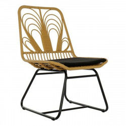 Garden chair DKD Home Decor MB-178991 Black Multicolour Natural Metal...