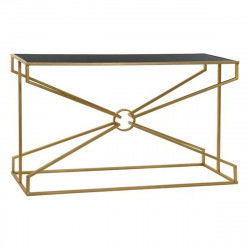 Console DKD Home Decor Crystal Black Golden Metal 130 x 40 x 75 cm