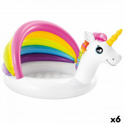 Aufblasbares Planschbecken für Kinder Intex Einhorn Markise 45 L 102 x 69 x...