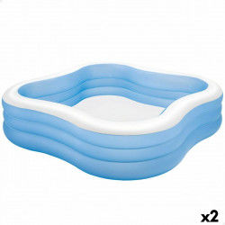 Opblaaszwembad Intex Blauw 1250 L 229 x 56 x 229 cm (2 Stuks)