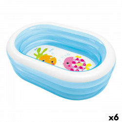 Inflatable Paddling Pool for Children Intex Oval Blue White 230 L 163 x 46 x...