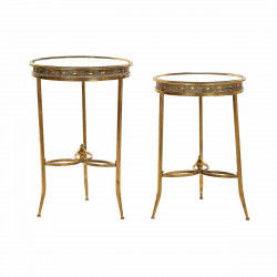 Set de 2 Tables Gigognes DKD Home Decor Doré 40 x 40 x 61 cm