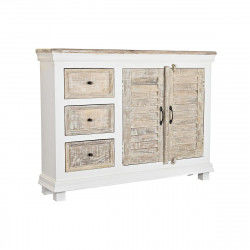 Credenza DKD Home Decor Bianco Naturale Legno Legno di mango 122 x 25 x 91 cm