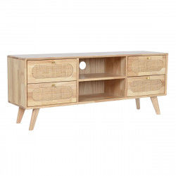 Tv-meubel DKD Home Decor Natuurlijk Metaal Rubberwood 120 x 30 x 48 cm