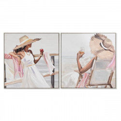 Cadre Home ESPRIT Chapeau méditerranéen 80 x 3,5 x 80 cm (2 Unités)