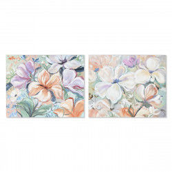 Quadro Home ESPRIT Fiori Shabby Chic 100 x 3,7 x 80 cm (2 Unità)