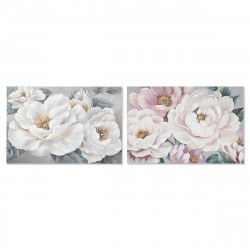 Quadro Home ESPRIT Rose Romantico 120 x 3,7 x 80 cm (2 Unità)