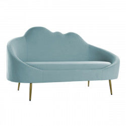 Sofa DKD Home Decor Blue Golden Sky blue Metal Clouds Scandi 155 x 75 x 92 cm